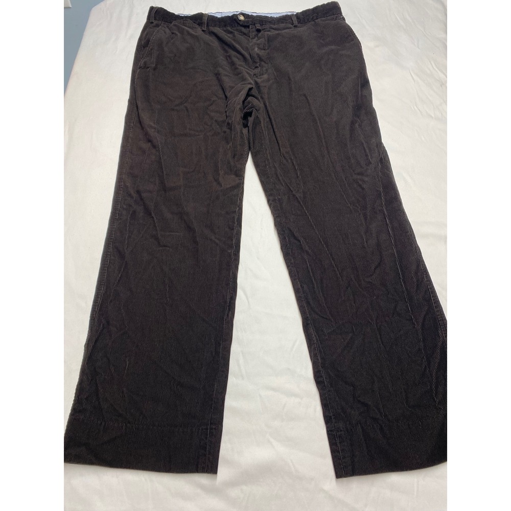 Faconnable Mens Brown Corduroy Pants Straight Leg Cotton Trousers Size 40R